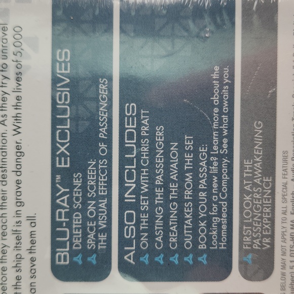 PASSENGERS Blu Ray Previously Viewed Factory Sealed - Picture 6 of 10